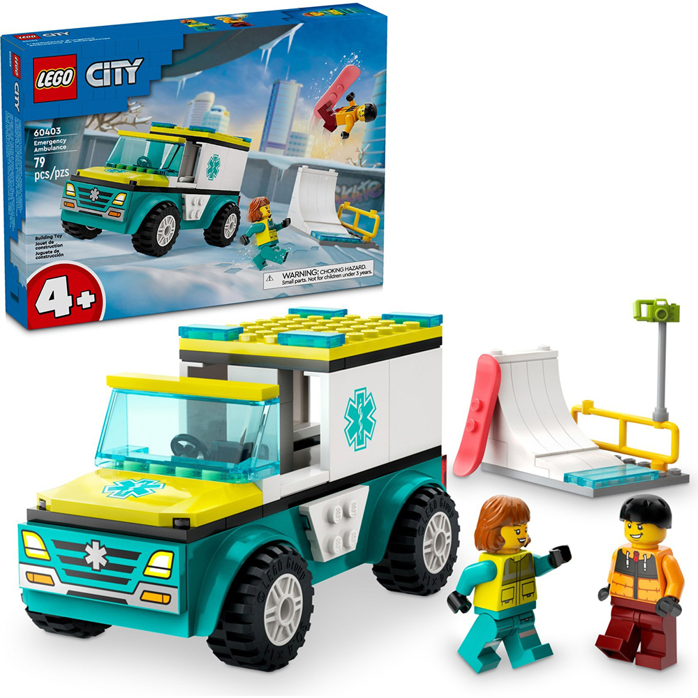 樂高積木LEGO《LT 60403》202401 城市系列-緊急救護車和單板滑雪者