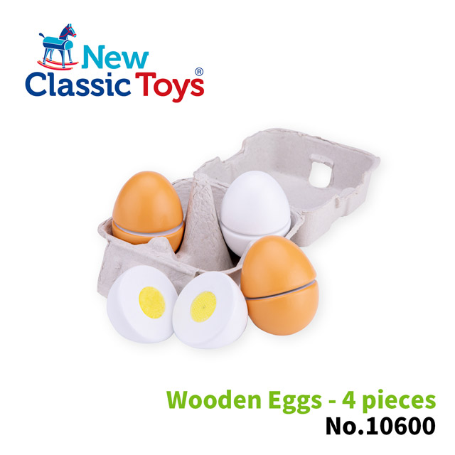 【荷蘭New Classic Toys】盒裝雞蛋切切樂4顆 10600