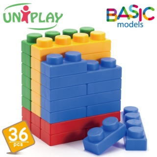 UNiPLAY抗菌軟積木BASIC款 36PCS