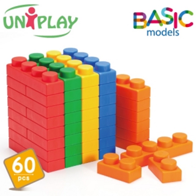 UNiPLAY抗菌軟積木BASIC款 60PCS