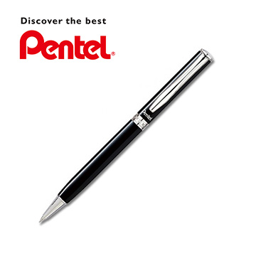 日本 PENTEL 飛龍 Sterling烤漆系列金屬鋼珠筆(黑桿/K611/2入組)