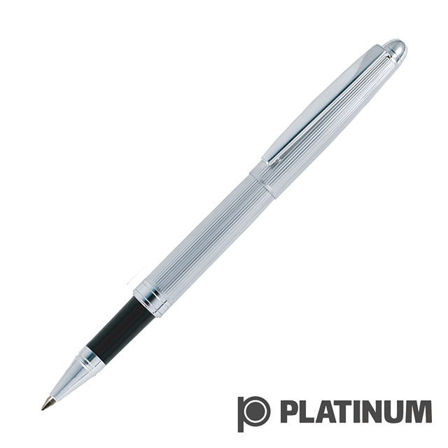 PLATINUM 白金 直紋鍍銀 鋼珠筆 WAG-500