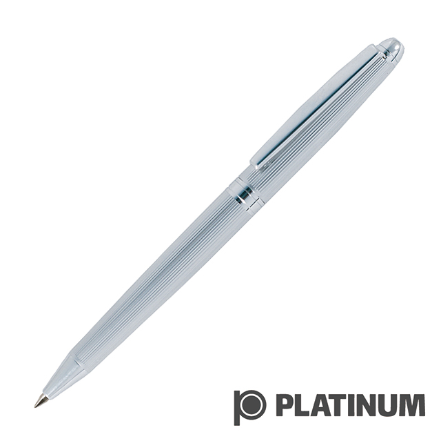 PLATINUM 白金 直紋鍍銀 原子筆 BAG-500