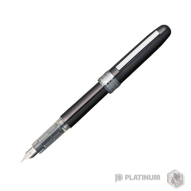 PLATINUM 白金 Plaisir 金屬珍珠光 鋼筆(黑)