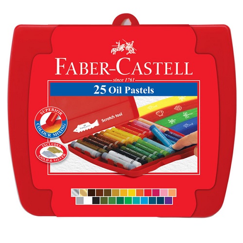 Faber-Castell 輝柏 粗芯精裝油性粉彩條25色/盒 #124025