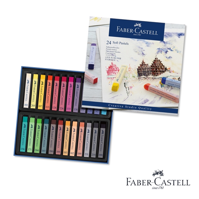 Faber-Castell 創意工坊 軟性粉彩條-長條型24色