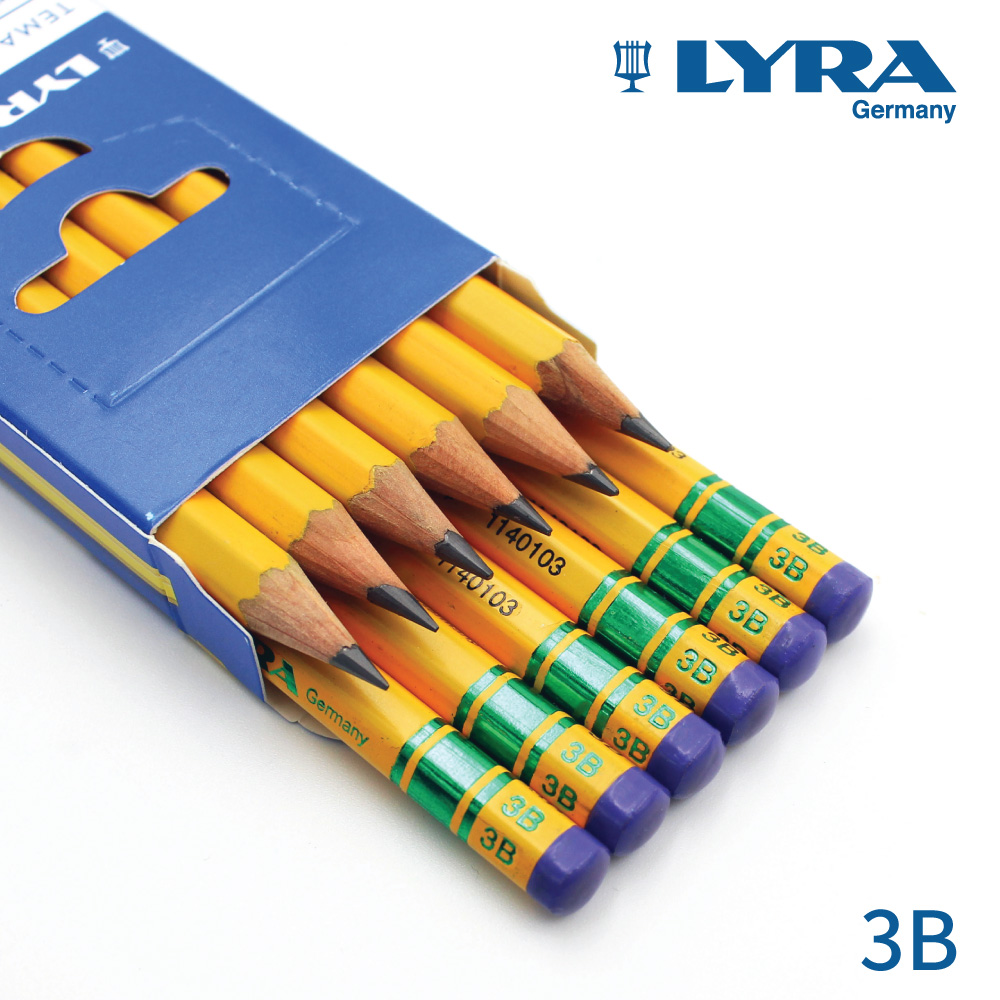 【德國LYRA】百年經典黃桿鉛筆3B(12入)