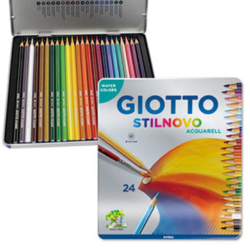 【義大利GIOTTO】STILNOVO 水溶性彩色鉛筆(24色) 鐵盒