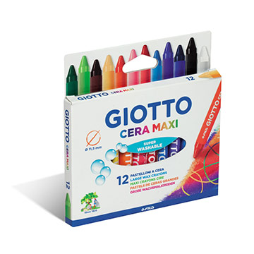 【義大利GIOTTO】好清洗兒童專用蠟筆(12色)