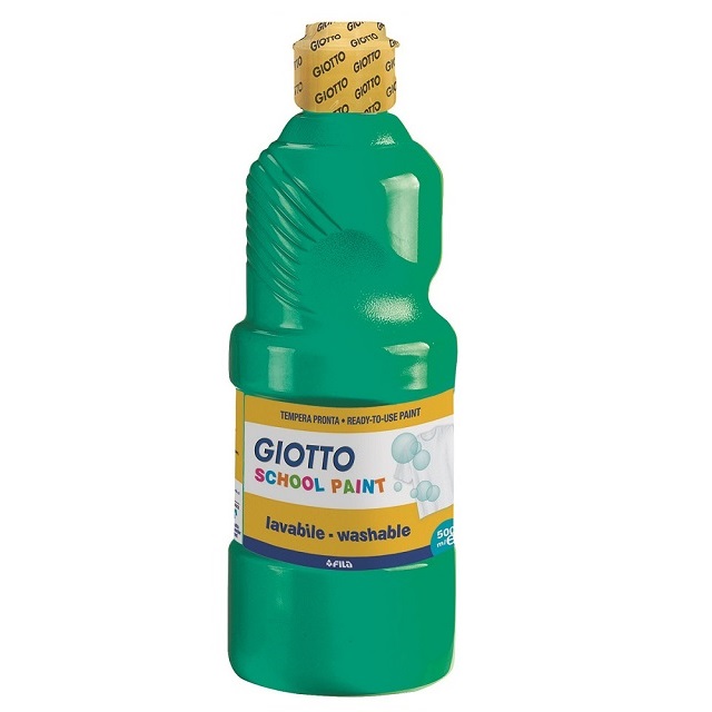 【義大利GIOTTO】可洗式兒童顏料500ml(綠)
