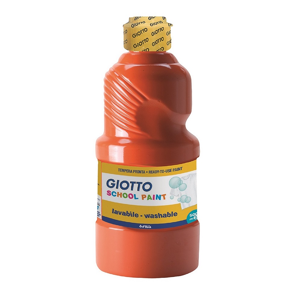 【義大利GIOTTO】可洗式兒童顏料500ml(紅)