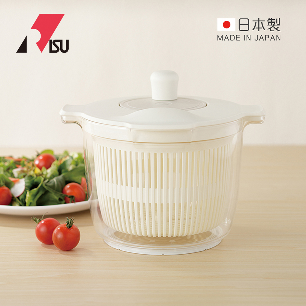 【日本RISU】日本製Tritan二合一蔬果洗淨脫水/攪拌器