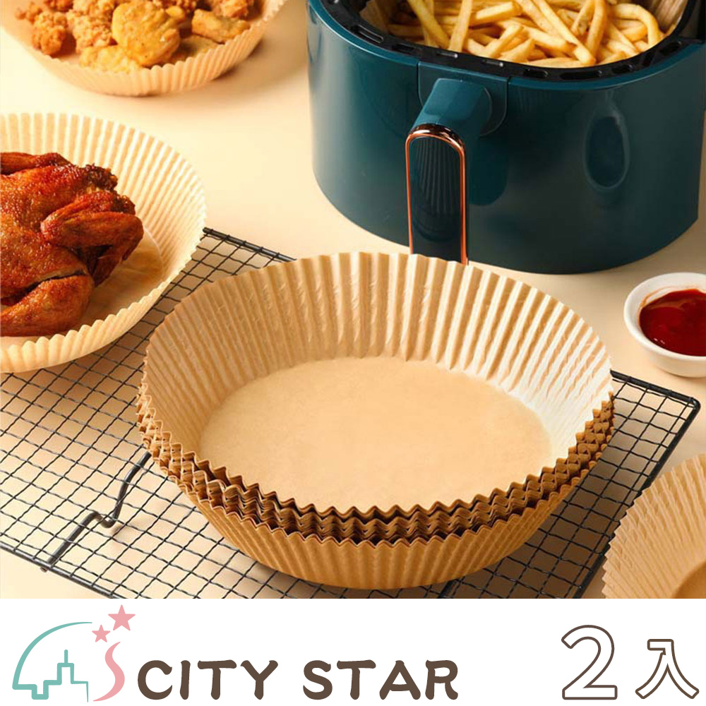 【CITY STAR】家用氣炸鍋烤盤烘培專用吸油紙2款(100張/入)-2入