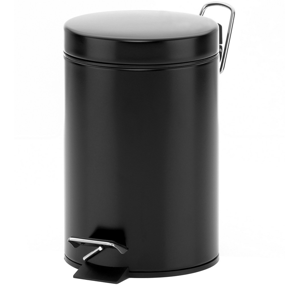 KELA 簡約腳踏式垃圾桶(黑3L)