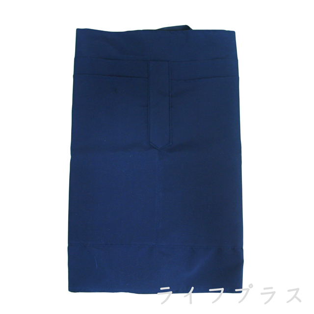 半身素面四口袋圍裙-藍色