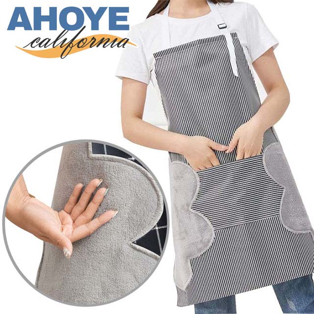 【Ahoye】防水牛津布擦手巾廚房圍裙 工作圍裙