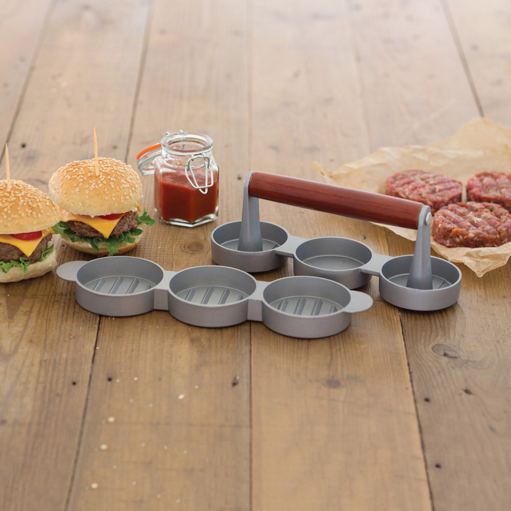 KitchenCraft 三格迷你漢堡肉壓模