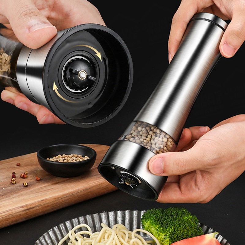 304不鏽鋼胡椒研磨器 特大號全不鏽鋼款 研磨調味罐 佐料罐 香料罐