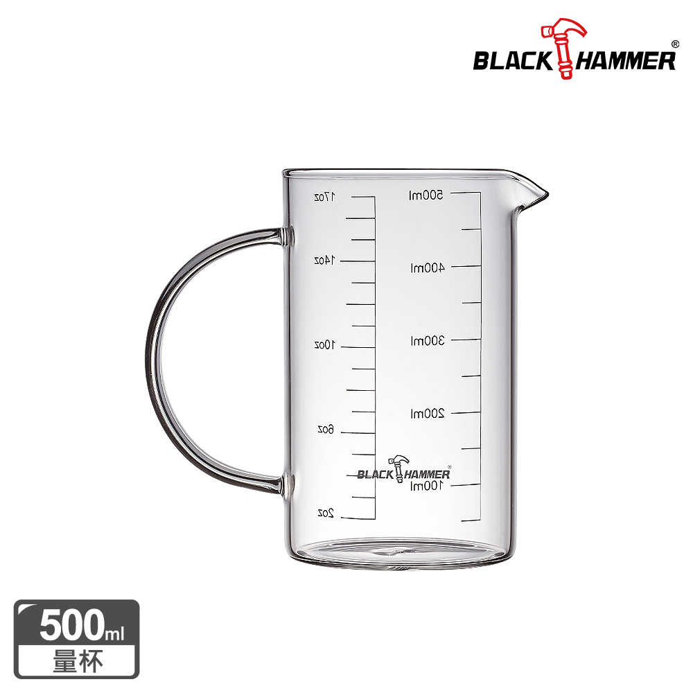 BLACK HAMMER 簡約耐熱玻璃量杯500ml