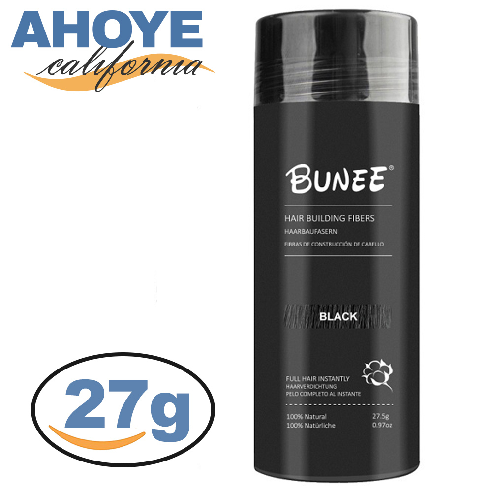 【Ahoye】持久抗汗植物纖維增髮粉 (黑色-27.5g) 增髮纖維 假髮
