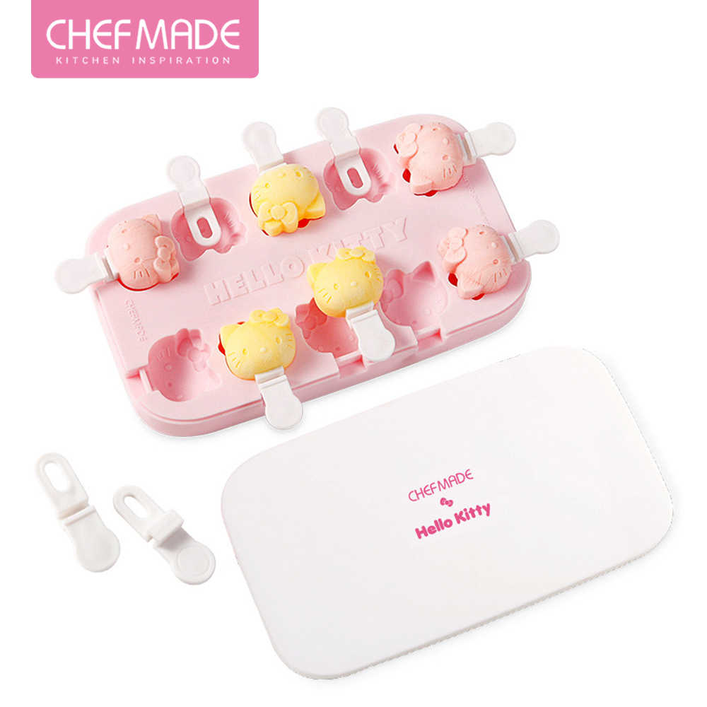 【美國Chefmade】Hello kitty 凱蒂貓造型 矽膠雪糕模具組(CM112)