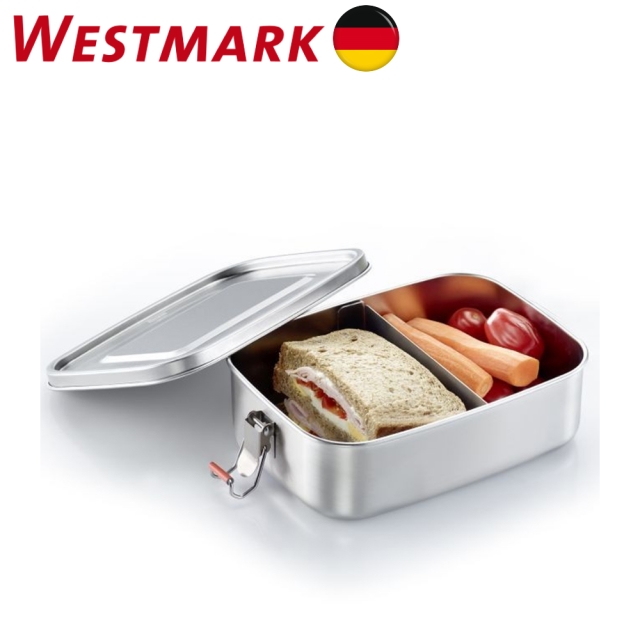 【德國WESTMARK】不鏽鋼美味密封餐盒附隔板大 可當保鮮盒使用