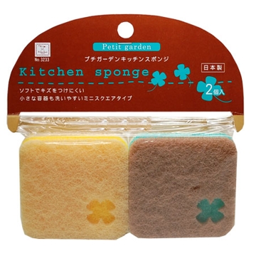 日本 小久保KOKUBO-廚房用三層清潔海綿-2入