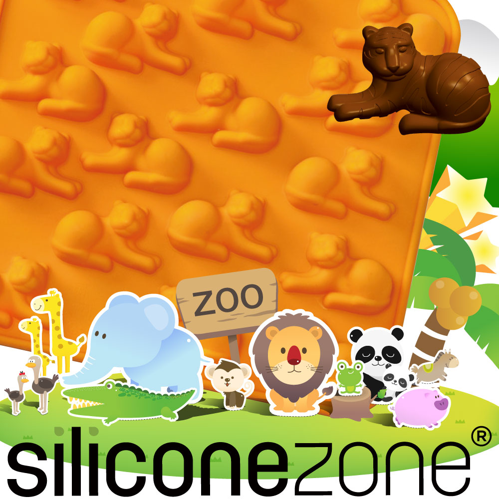 【Siliconezone 】施理康ZOO耐熱老虎巧克力模/冰模