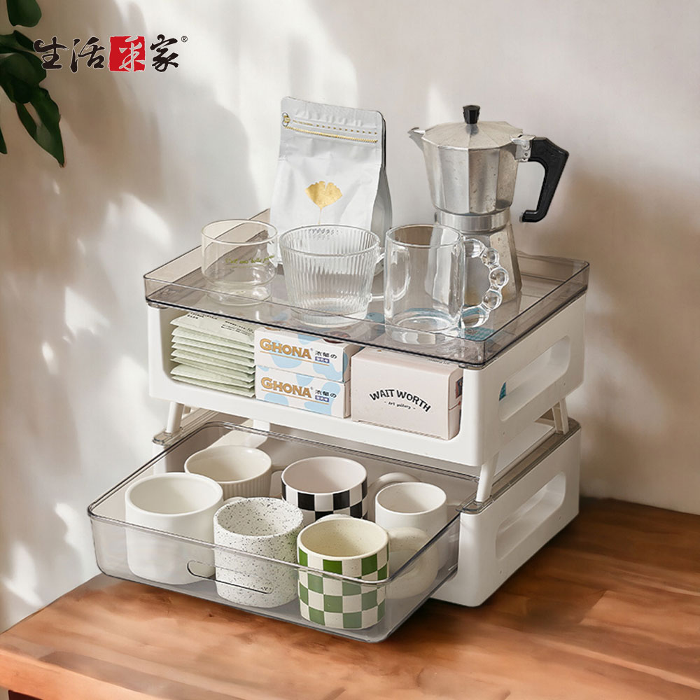 【生活採家】CaféDeck咖啡茶包雙層置物架#122001