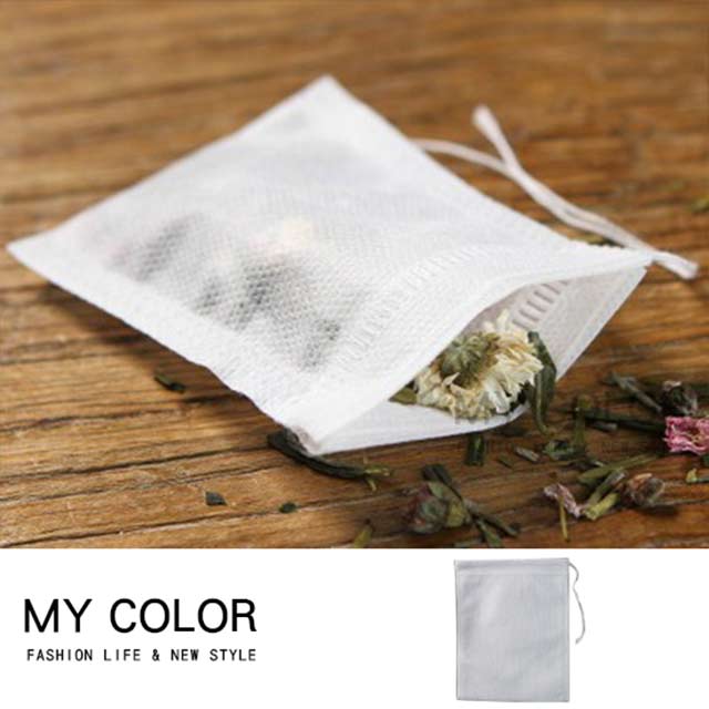 MY COLOR 一次性泡茶袋 10x12 (100入) 無紡布 過濾袋 中藥袋 滷包 佐料袋 煎藥 【N323-1】