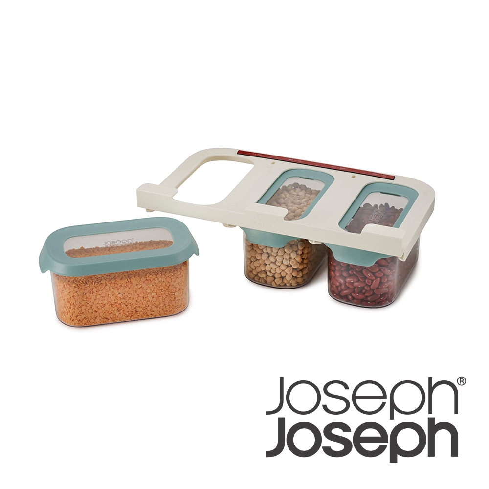 Joseph Joseph 廚櫃層板懸掛儲存罐三件組(900ml/個)