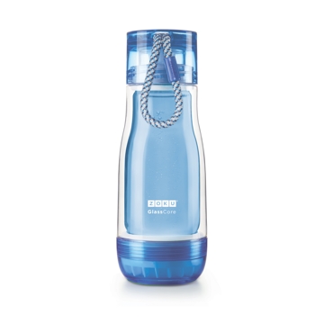 ZOKU繽紛玻璃雙層隨身瓶(355ml) - 藍色