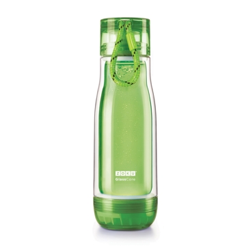ZOKU繽紛玻璃雙層隨身瓶(475ml) - 綠色