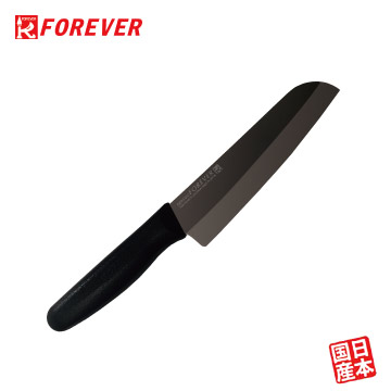 【FOREVER鋒愛華】日本製造高精密三德式陶瓷黑刀16cm(黑刃黑柄)
