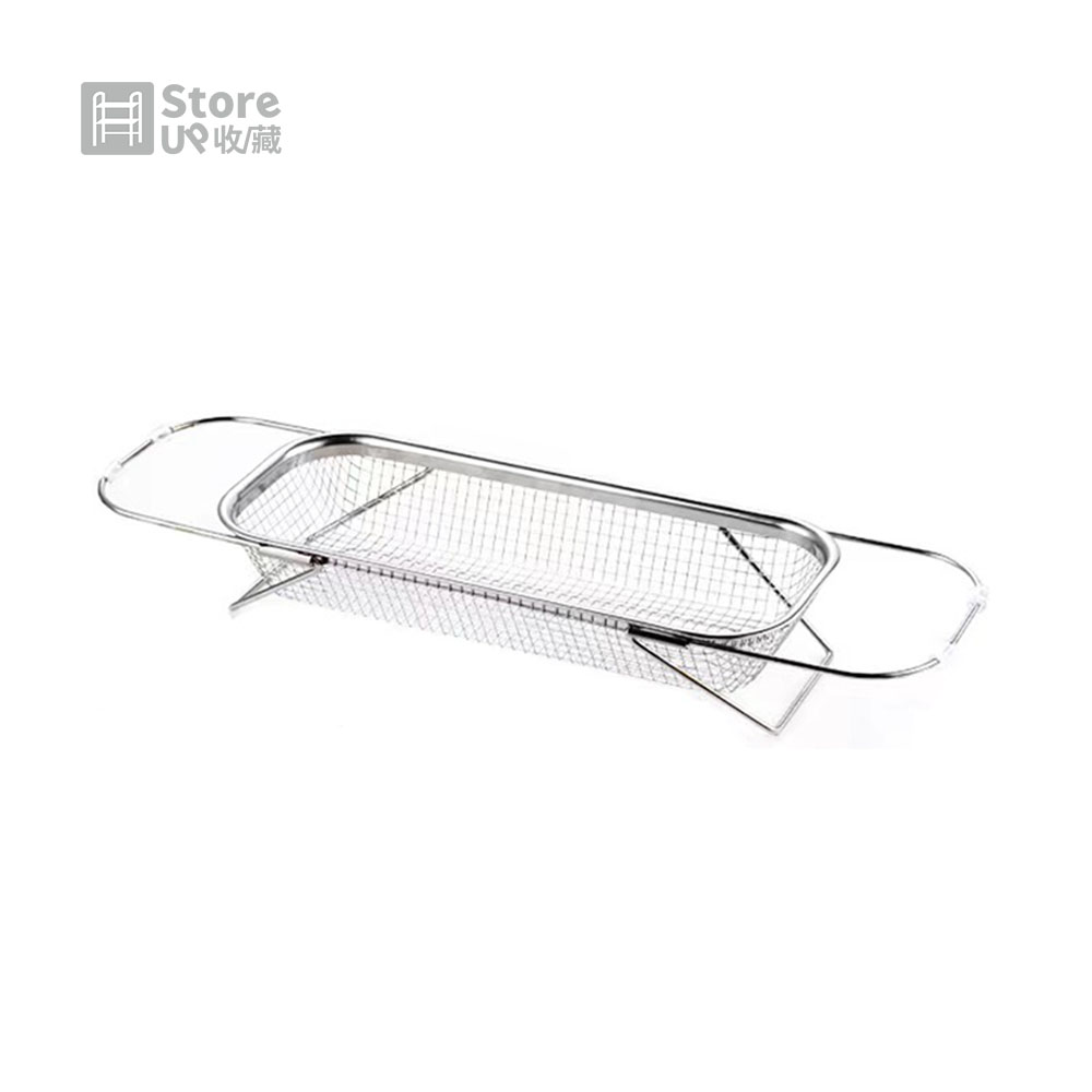 【Store up 收藏】304不鏽鋼軟網款伸縮瀝水籃(AD465)
