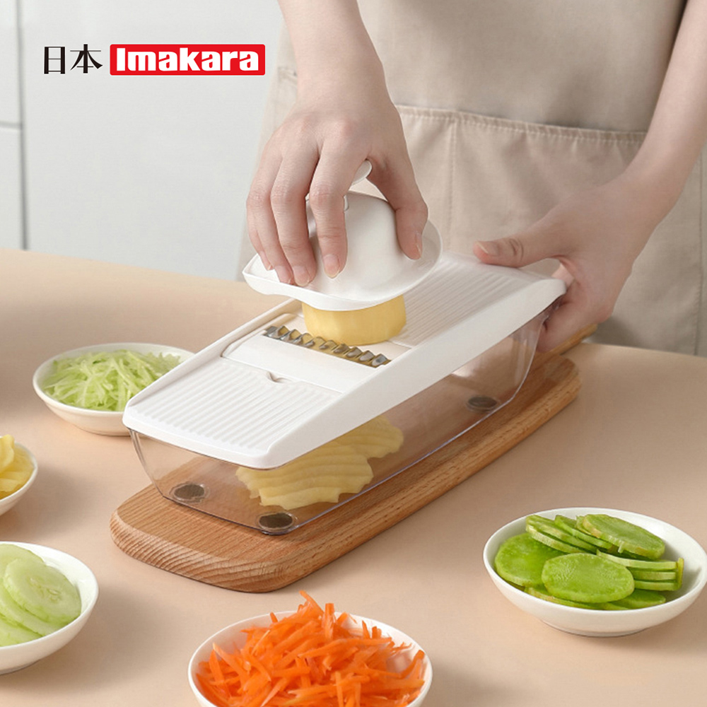 【日本Imakara】多功能刨片削絲切菜器(長方形)