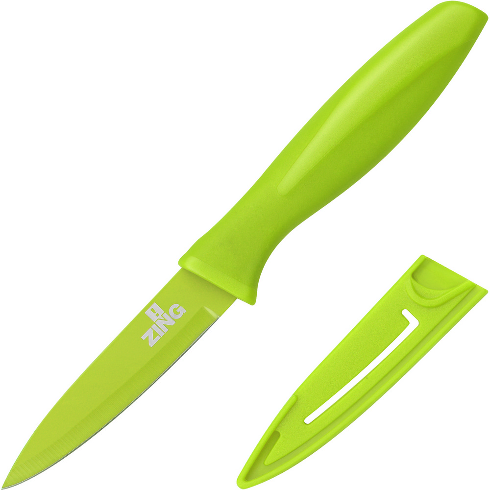 Premier Zing附套削皮蔬果刀(綠9cm)