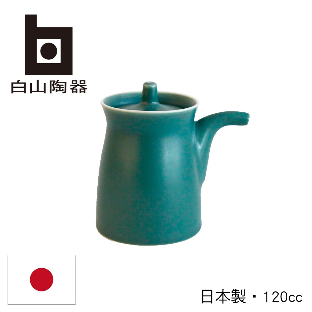 【白山陶器】日本G型醬油壺-綠-120ml