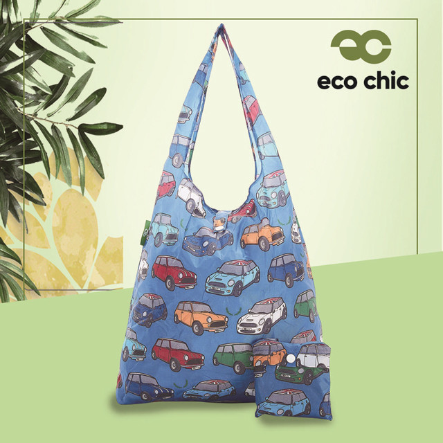 【英國ECO】時尚摺疊購物袋-迷你車(100%再生環保纖維布料)