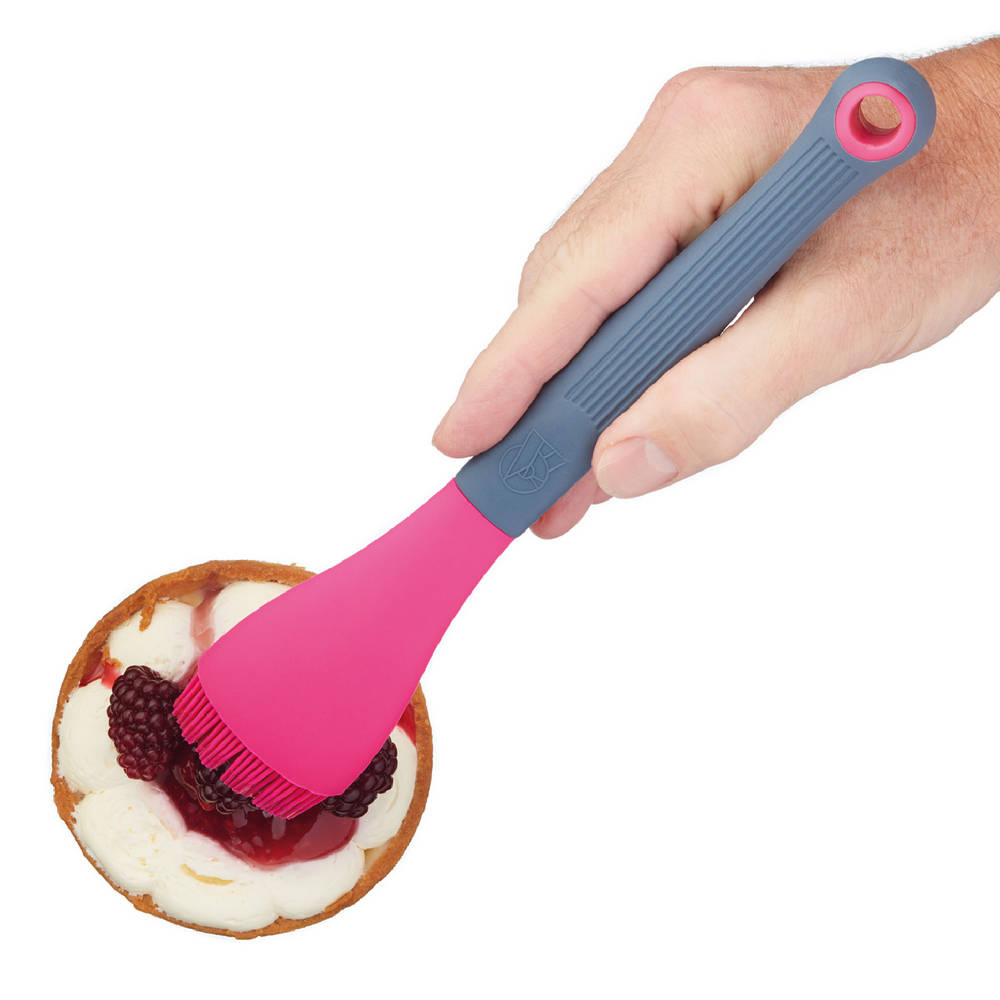 KitchenCraft 好握矽膠醬料刷(粉26cm)