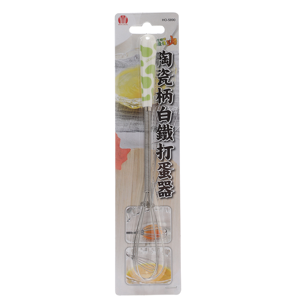 陶瓷柄白鐵打蛋器/攪拌器