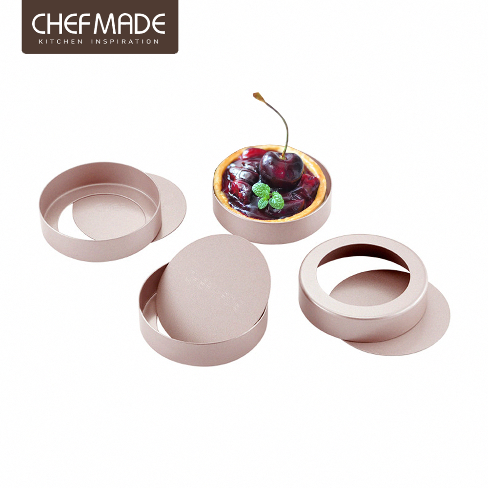 【美國Chefmade】法式檸檬塔 獨立活底不沾模具-4入組(CM076)