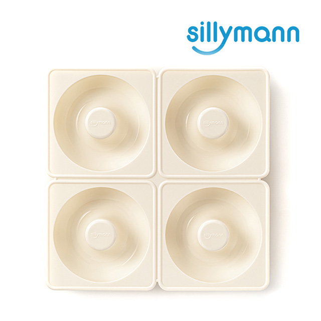 【韓國sillymann】100%鉑金矽膠甜甜圈烘焙模具(烤箱/氣炸鍋/微波爐專用)-奶油白