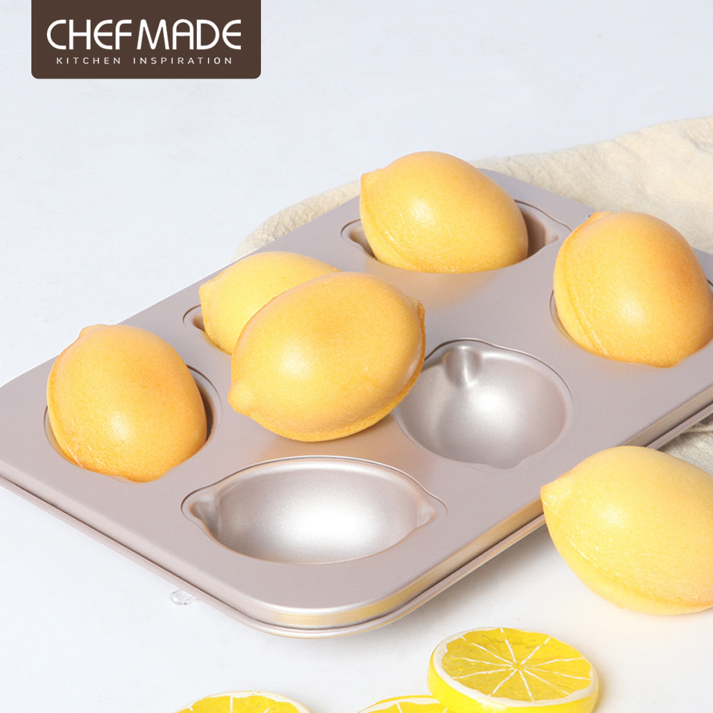 【美國Chefmade】檸檬造型 6連不沾烤模 (CM037)
