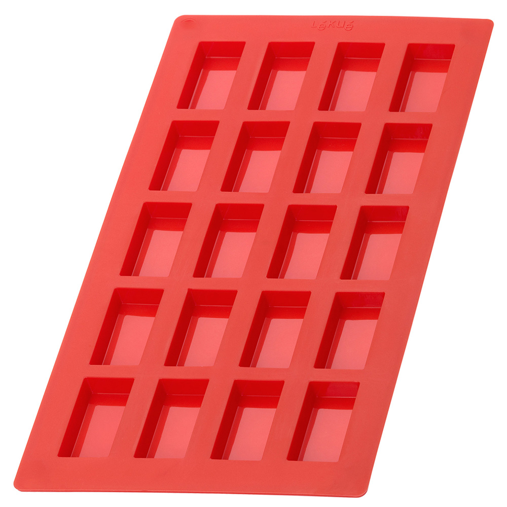 LEKUE 20格矽膠迷你費南雪烤盤(紅)