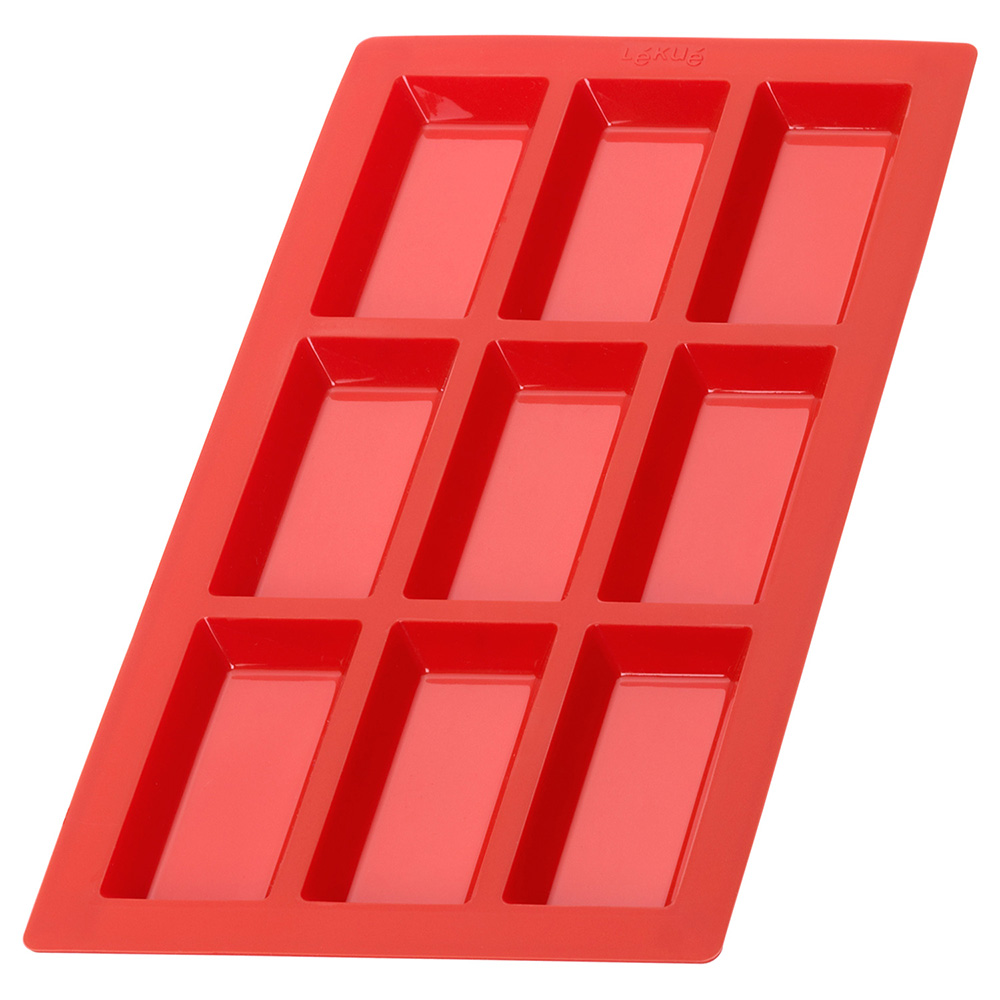 LEKUE 9格矽膠費南雪烤盤(紅)