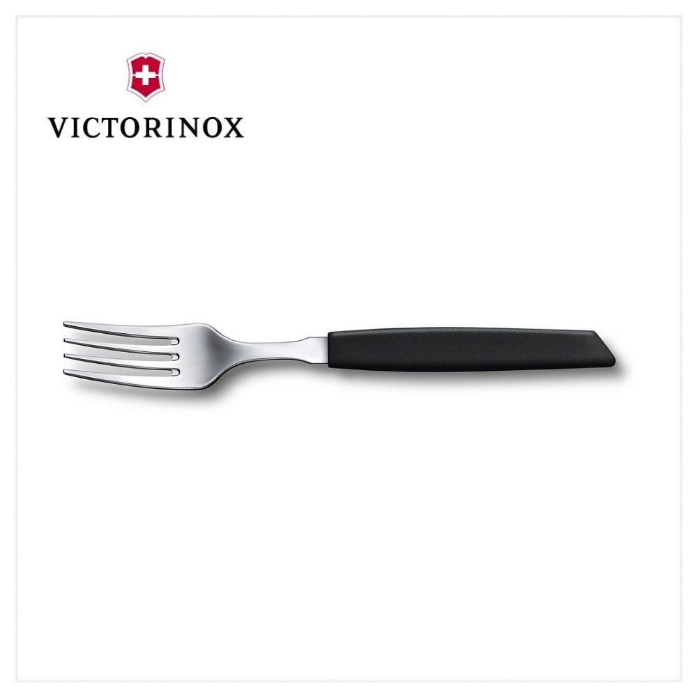 VICTORINOX 6.9033.09 Swiss Modern 餐叉20.5cm 黑