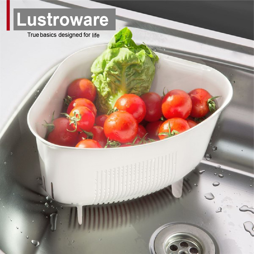 【Lustroware】日本岩崎耐熱深型三角瀝水籃/洗菜盆