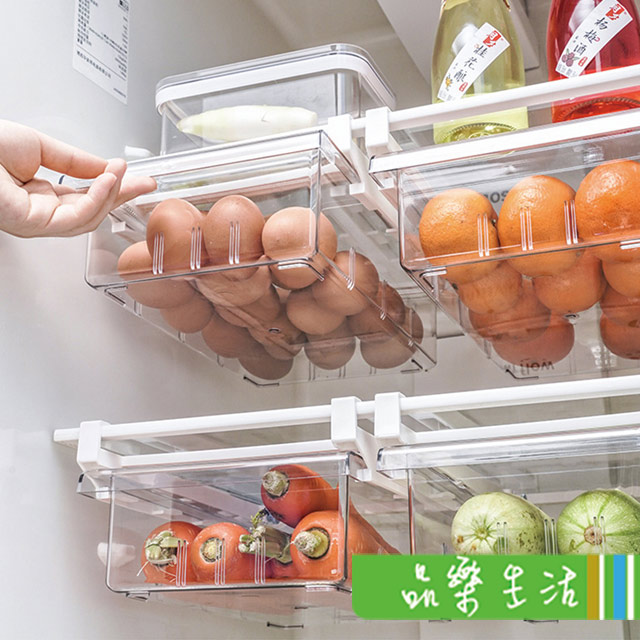 【品樂．LaVie】生活小幫手☆透明懸掛抽拉式冰箱整理盒