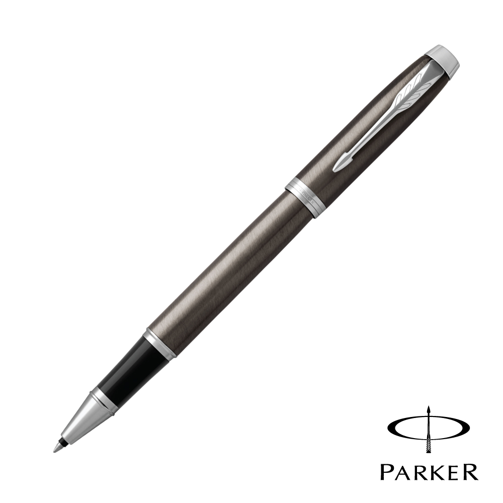 PARKER 派克 NEW IM 金屬灰白夾 鋼珠筆 (免費客製化服務)